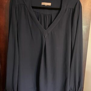 Banana Republic Deep Blue V-Neck Blouse
